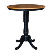 International Concepts 36 Round Pub Table in Black / Cherry