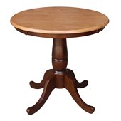 International Concepts 30 Round Dining Table in Cinnamon / Espresso