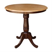 International Concepts 36 Round Counter Table in Cinnamon / Espresso