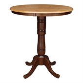 International Concepts 36 Round Pub Table in Cinnamon / Espresso