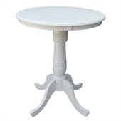 International Concepts 30 Round Counter High Table in Linen White