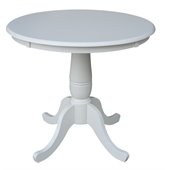 International Concepts 36 Round Dining Table in Linen White