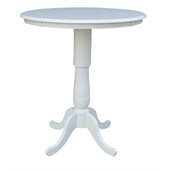 International Concepts 36 Round Pub Table in Linen White