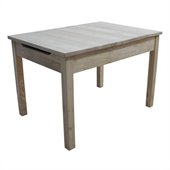 International Concepts Unfinished Kids Table with Storage