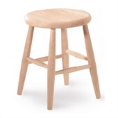 International Concepts Unfinished 18 Scooped Seat Stool