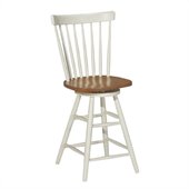 International Concepts Madison Park 24 Copenhagen Swivel Stool in Oak/Pearl