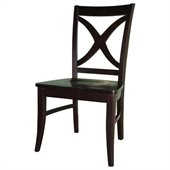 International Concepts Cosmopolitan Salerno Chair in Dark Walnut (set of 2)