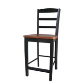 International Concepts Madrid 24 Stool in Black/Cherry