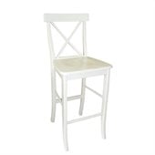 International Concepts X-back 30 Stool in Linen White
