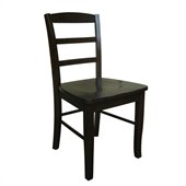 International Concepts Madrid Ladderback Chair in Rich Mocha(set of 2)
