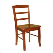 International Concepts Madrid Ladderback Chair in Cottage Oak (set of 2)