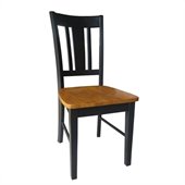 International Concepts San Remo Splat Chair in Black/Cherry (set of 2)