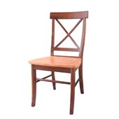 International Concepts X Dining Chair in Cinnamon/Espresso (set of 2)