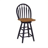 International Concepts Windsor 24 Swivel Stool in Black/Cherry