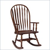 International Concepts Solid Wood Rounded Rocker in Cherry