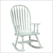 International Concepts Solid Wood Rounded Rocker in Linen White