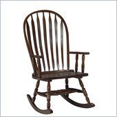 International Concepts Solid Wood Rounded Rocker in Cottage Oak