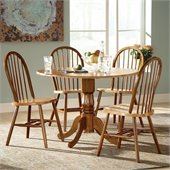 International Concepts 5 Piece Round Dining Set in Cinnamon/Espresso