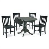 International Concepts 3 Piece Schoolhouse Dining Set in Black
