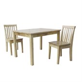International Concepts 3 Piece Mission Table Set in Natural