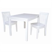 International Concepts 3 Piece Mission Table Set in Linen White