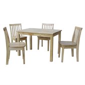 International Concepts 5 Piece Mission Table Set in Natural