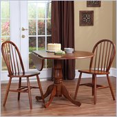 International Concepts 3 Piece Dual Drop Dining Set in Cottage Oak