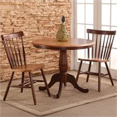 International Concepts 3 Piece Ped. Dining Set in Cinnamon/Espresso