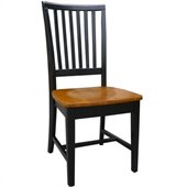 International Concepts Mission Side Chair in Black/Cherry (Set of 2)