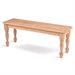 International Concepts Unfinished Farmhouse Bench Parawood
