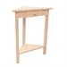 International Concepts Unfinished Corner Accent Table
