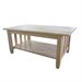 International Concepts Unfinished Mission Tall Coffee Table