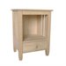 International Concepts Unfinished Mission Tall End Table with Drawer