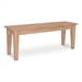 International Concepts Unfinished Shaker Style Bench Ready To Assemble
