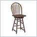 International Concepts 24" Arrowback Counter Stool with Swivel in Medium Oak