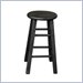 International Concepts 24" Roundtop Counter Stool in Black
