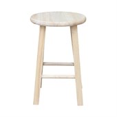 International Concepts 18 Unfinished Round Top Bar Stool