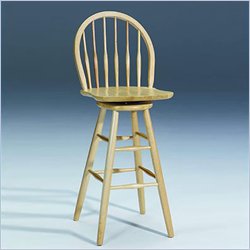 International Concepts Windsor Spindleback Swivel Bar stool in Natural