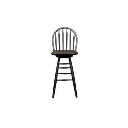 International Concepts 30" Windsor Arrowback Swivel Counter Stool in Black