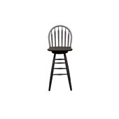 International Concepts 30 Windsor Arrowback Swivel Bar Stool in Black