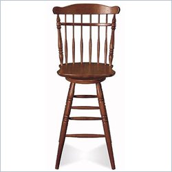 International Concepts 30" Country Spindleback Swivel Bar stool in Soft Cherry