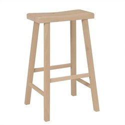International Concepts 29" Unfinished Saddleseat Stool
