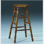 International Concepts 29 Round Top Bar stool in Medium Oak