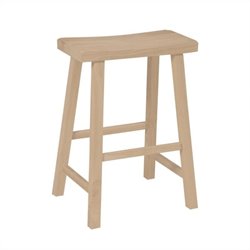 International Concepts 24" Unfinished Saddleseat Stool