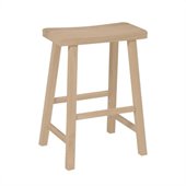International Concepts 24 Unfinished Saddleseat Stool