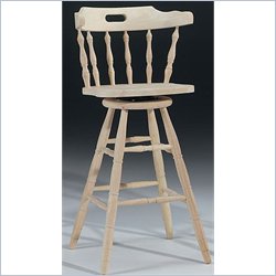 International Concepts 30" Unfinished Colonial Swivel Stool