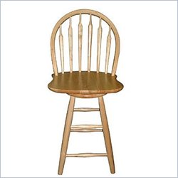 International Concepts 30.75" Windsor Arrowback Swivel Bar stool in Natural
