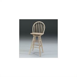 International Concepts 30" Arrowback Windsor Unfinished  Swivel Stool