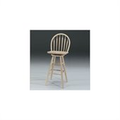 International Concepts 30 Arrowback Windsor Unfinished  Swivel Stool