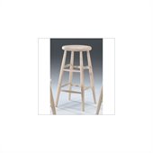 International Concepts 30 Unfinished Scooped Seat Stool